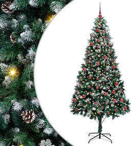 vidaXL Τεχνητό Χριστουγεννιάτικο Δέντρο με 300 LED Πράσινο 210 cm