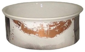 Διακοσμητικό Μπολ Moonlight 8cm White-Gold ARA116 Espiel Ceramic