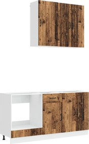 vidaXL Μονάδα κουζίνας LUCCA 5 pcs Παλαιωμένο ξύλο Επεξεργασμένο Ξύλο