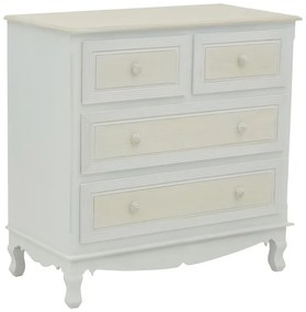 Chest of drawers Joliene Inart natural-antique white color mdf80x40x80cm 80x40x80 εκ.