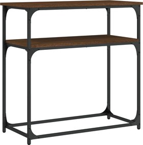vidaXL Τραπέζι Κονσόλα Καφέ Δρυς 75x35,5x75 εκ. Επεξεργασμένο Ξύλο
