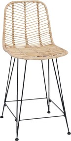 vidaXL Καρέκλα Μπαρ 2 τμχ. Φυσικό 44,5 x 54,5 x 97,5 εκ.