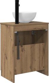 vidaXL Καθρέφτης μπάνιου με νιπτήρα Artisan Δρυς 54 x 35 x 83 εκ