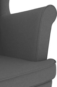 vidaXL Πολυθρόνα Σκούρο Γκρι 74x84x100 εκ. Υφασμάτινη