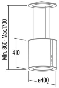 Απορροφητήρας νησίδας Cata ISLA MOON
