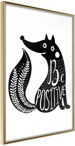 Αφίσα - Positive Fox - 30x45 - Χρυσό - Χωρίς πασπαρτού