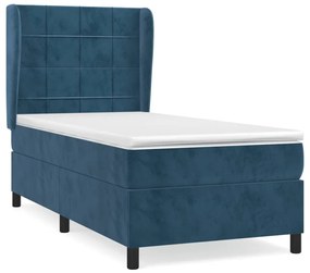 ΚΡΕΒΑΤΙ BOXSPRING ΜΕ ΣΤΡΩΜΑ ΣΚΟΥΡΟ ΜΠΛΕ 90X200 ΕΚ. ΒΕΛΟΥΔΙΝΟ 3129193