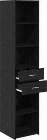 vidaXL Highboard Μαύρη Οξυά 40 x 42,5 x 185 εκ. Επεξεργασμένο ξύλο