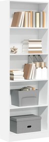 vidaXL Βιβλιοθήκη Λευκή 60x24x176 εκ. από Τεχνητό Ξύλο