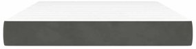 vidaXL Στρώμα με Pocket Springs Σκούρο Γκρι 120x210x20 εκ. Βελούδινο
