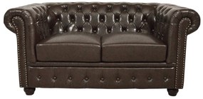 Καναπές T.Chesterfield Hm3010.01 Dark Brown155x90x73 cm Τεχνόδερμα