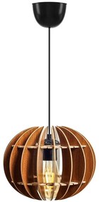 Φωτιστικό Οροφής 390FLH1511 Φ20x60cm 1xE27 40W Walnut Opviq