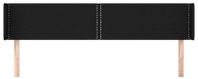 vidaXL Κεφαλάρι με Πτερύγια Μαύρο 183x16x78/88 εκ. Υφασμάτινο