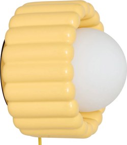 Απλίκα Τοίχου Με Φις Πρίζας A-S Lotta Yellow 210395B