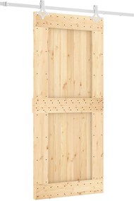 vidaXL Συρόμενη Πόρτα Φυσικό και Λευκό 90 x 210 cm