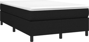 vidaXL Κρεβάτι Boxspring με Στρώμα Μαύρο 120x190 εκ. Υφασμάτινο