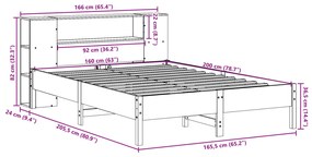 ΚΡΕΒΑΤΙ ΒΙΒΛΙΟΘΗΚΗ ΧΩΡΙΣ ΣΤΡΩΜΑ 160X200 ΕΚ ΜΑΣΙΦ ΞΥΛΟ ΠΕΥΚΟΥ 3322825