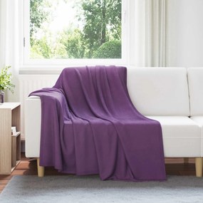 vidaXL Κουβέρτα Μοβ 200 x 150 cm Μαλλί