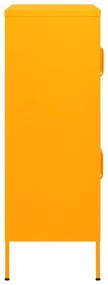 Ντουλάπι Αποθήκευσης Μουσταρδί 80x35x101,5 εκ. από Ατσάλι - Κίτρινο