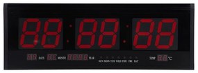 LED Ρολόι Τοίχου Ψηφιακό 48x18x4 JH4819 Μαύρο