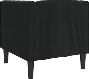 vidaXL Πολυθρόνα Chesterfield Μαύρο Βελούδινη