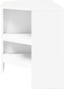 vidaXL ΓωνιακήΒάσηΤηλεόρασης Λευκό 102 x 40,5 x 45 εκ