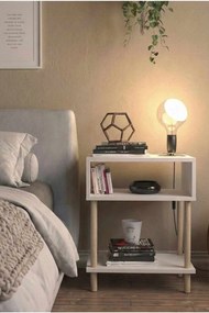 Κομοδίνο Λευκό LIEL 45x30x60