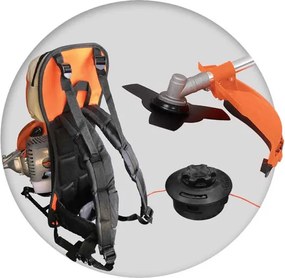 Θαμνοκοπτικό βενζίνης  PLUS KW-520-E 1,90Hp 6500Rpm με ανάρτηση διπλού ιμάντα