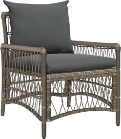 vidaXL Καρέκλα Κήπου Γκρι συνθετικό ρατάν