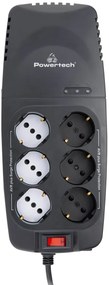 POWERTECH σταθεροποιητής ρεύματος PT-1496, 2000VA/1000W, 6x schuko