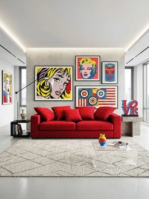 Καναπές Pilo Διθέσιος-140φ 90β εκ.-Κόκκινο