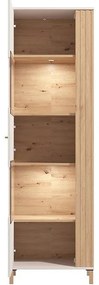 Βιτρίνα Μονόφυλλη Belfort 1K VS1 Cashmere - Artisan Oak 60x40x193εκ 60x40x193 εκ.