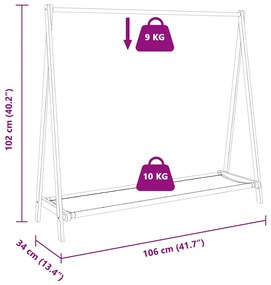 ΚΡΕΜΑΣΤΡΑ ΡΟΥΧΩΝ ΜΕ ΡΑΦΙΑ 106X34X102 ΕΚ. ΜΠΑΜΠΟΥ 4008906