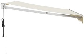 vidaXL Τέντα Πτυσσόμενη Αυτόματη Κρεμ 3,5 x 2,5 μ.