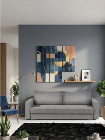 Καναπές Kleio Διθέσιος-150φ 80β εκ.-Γκρι Anoixto