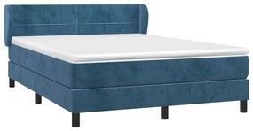 ΚΡΕΒΑΤΙ BOXSPRING ΜΕ ΣΤΡΩΜΑ ΣΚΟΥΡΟ ΜΠΛΕ 140X200 ΕΚ. ΒΕΛΟΥΔΙΝΟ 3127497