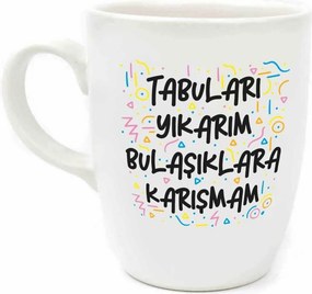 Stewehome Οβάλ κούπα από κεραμικό για δώρο Μπεζ 8x8x9 cm