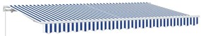 vidaXL Σκηνίτσα Αναδιπλούμενη Μπλε και άσπρο 350 x 200 cm