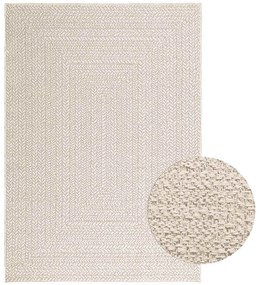 vidaXL Χαλί ZIZUR Κρεμ Όψη Γιούτας Εσωτ. & Εξωτ. Χώρου 120 x 170 εκ.