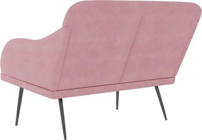 vidaXL Πάγκος Ροζ 110x76x80 εκ. Βελούδινος