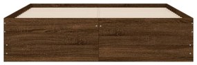 vidaXL Πλαίσιο Κρεβατιού με συρτάρια Καφέ δρυς 120x200 εκ. Επεξ. Ξύλο