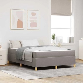 vidaXL Σκελετός Κρεβατιού Taupe 140 x 190 cm ύφασμα