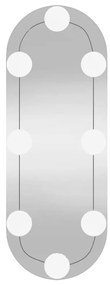 vidaXL Καθρέφτης Τοίχου Οβάλ με Φώτα LED 15x40 εκ. από Γυαλί