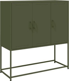 vidaXL Ντουλάπι Πράσινο Λαδί 100,5x39x107 εκ. από Ατσάλι