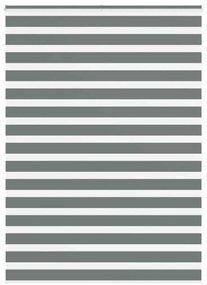 vidaXL Ζέβρα τυφλή Σκούρο Γκρι Πλάτος υφάσματος 160,9 εκ. Πολυεστέρας