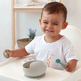 Μπολ Σιλικόνης (Φ9) Kiokids Σαλιγκάρι Γκρι 4183
