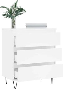 vidaXL Συρταριέρα Λευκή 60 x 35 x 70 εκ. από Επεξεργασμένο Ξύλο