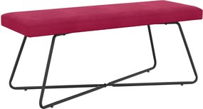 vidaXL παγκάκι Κόκκινο 110 x 40 x 45 cm Βελούδο