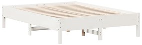 vidaXL Σκελετός Κρεβ. Χωρίς Στρώμα Λευκό 120x190 εκ Μασίφ Πεύκο