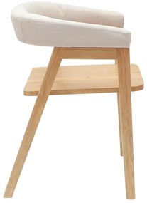 vidaXL Καρέκλες φαγητού 2 pcs Φυσικό 54 x 57 x 73 εκ